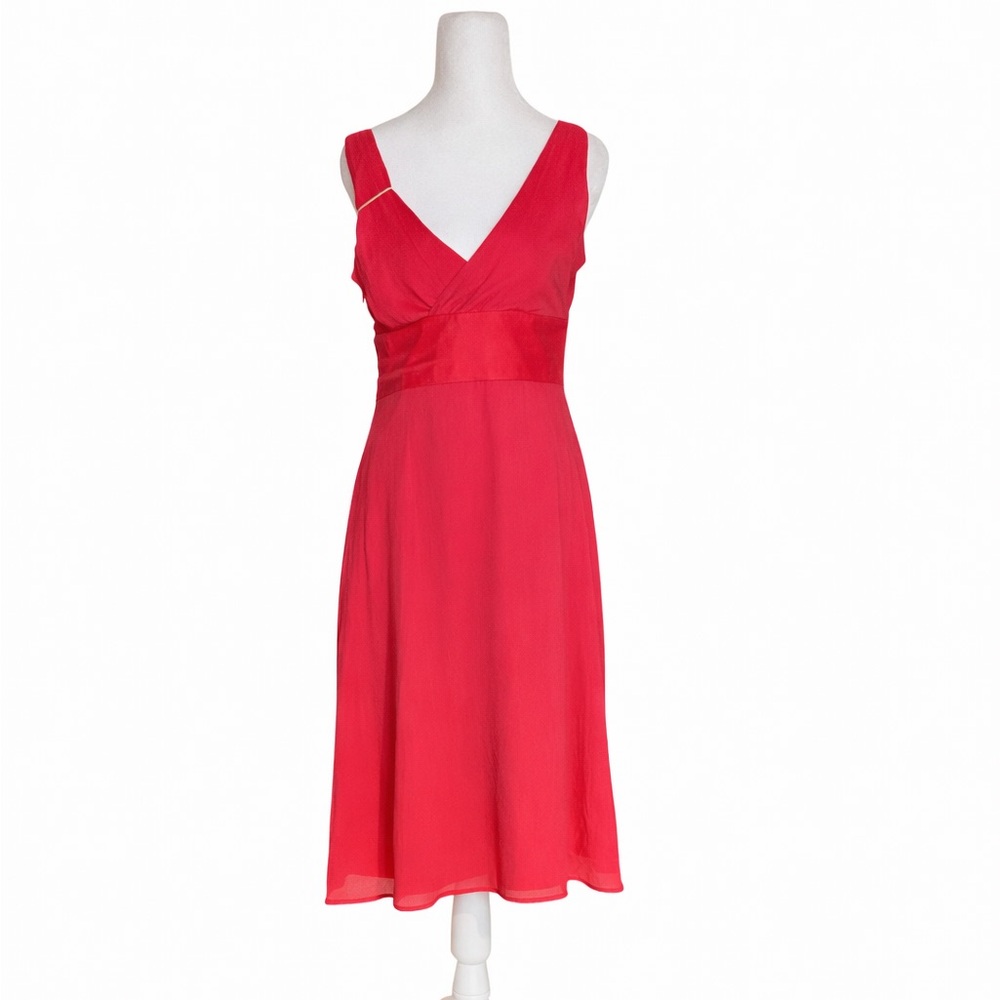 NWT J Crew 100% Silk Sophia Dress Size 6 Fuchsia Pink Crepe Chiffon Party Event